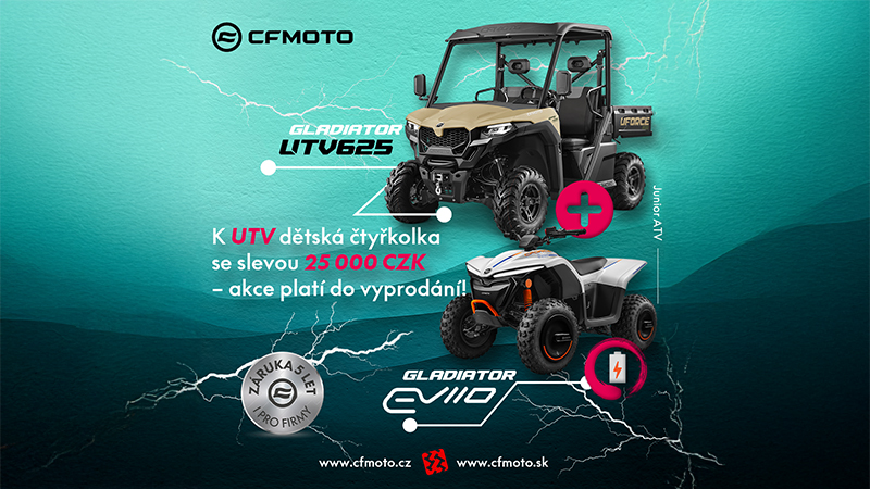 CFMOTO Gladiator EV110 a Gladiator UTV 625